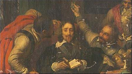 Hippolyte Delaroche A portion of Hippolyte Delaroche's 1836 oil painting Charles I Insulted by Cromwell's Soldiers, china oil painting image